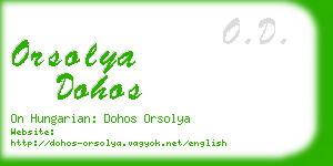 orsolya dohos business card